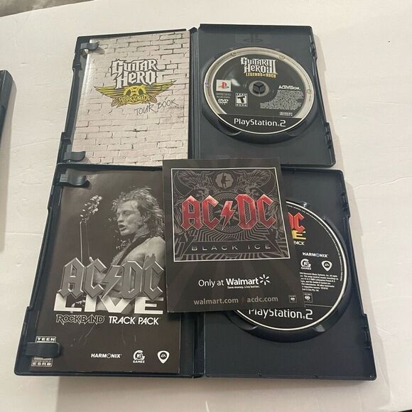 Rock Band Guitar Hero PlayStation 2 Bundle Lot PS2 RB1 AC/DC Classic Rock Track - Picture 6 of 6